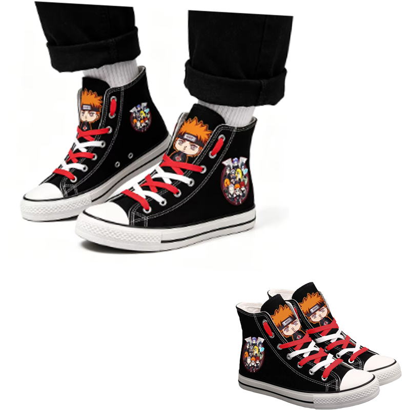 Anime Cosplay Idea - Naruto Uzumaki hoge canvas schoenen voor