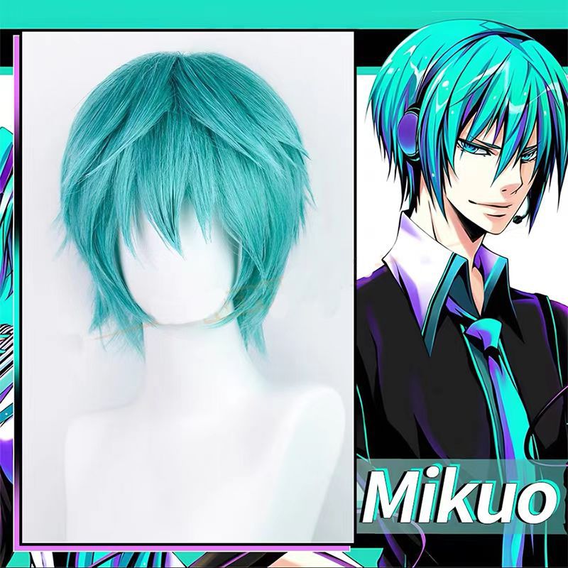 Anime Cosplay Blue Hair - Mikuo Cosplay Pruik Anime Miku Blauw